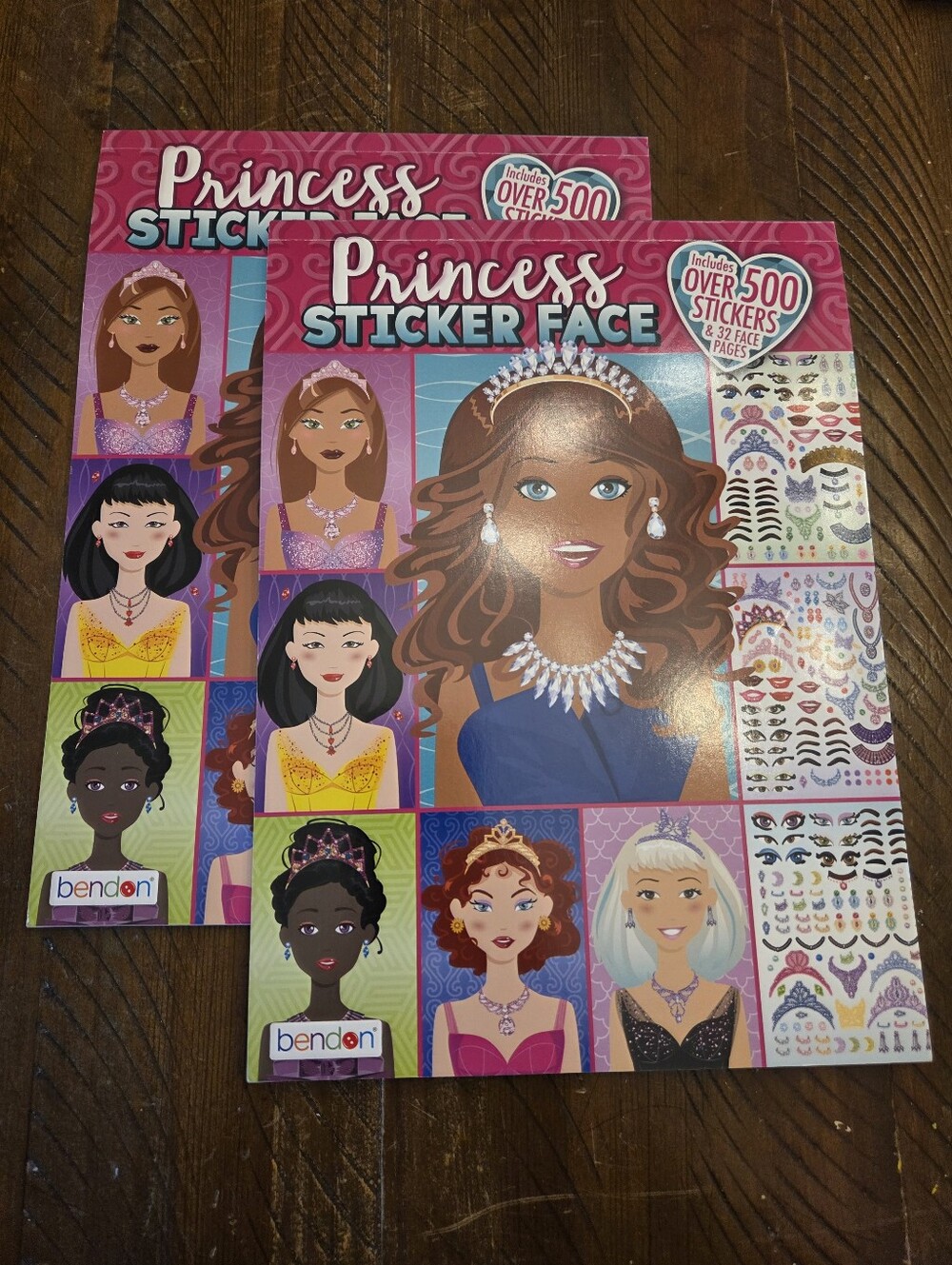 🎈2/$15 Princess Sticker Face Activity Books Set of 2